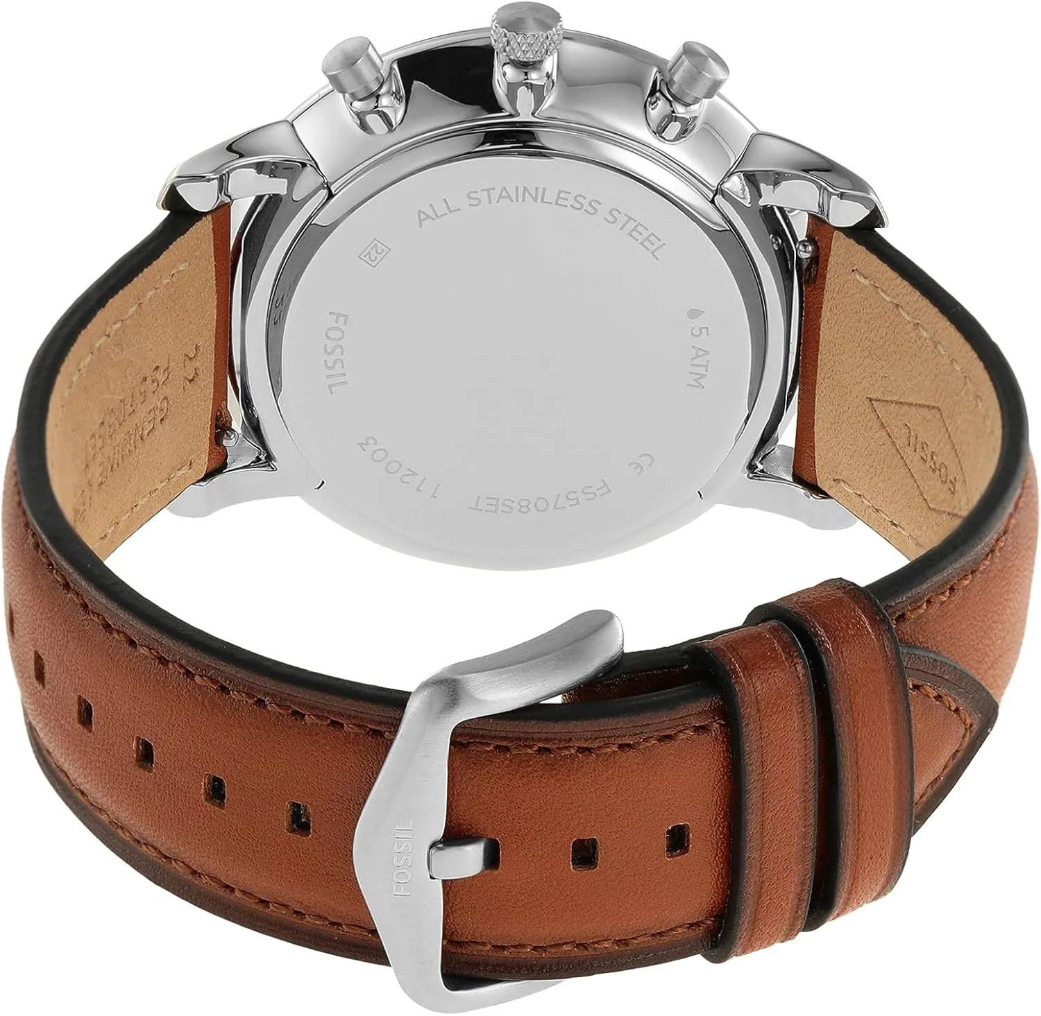 Fossil Men's Neutra Quartz Stainless Steel and Leather Chronograph Watch