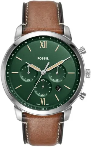 Fossil Men's Neutra Quartz Stainless Steel and Leather Chronograph Watch