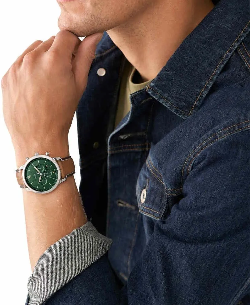 Fossil Men's Neutra Quartz Stainless Steel and Leather Chronograph Watch
