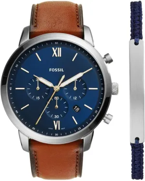 Fossil Men's Neutra Quartz Stainless Steel and Leather Chronograph Watch