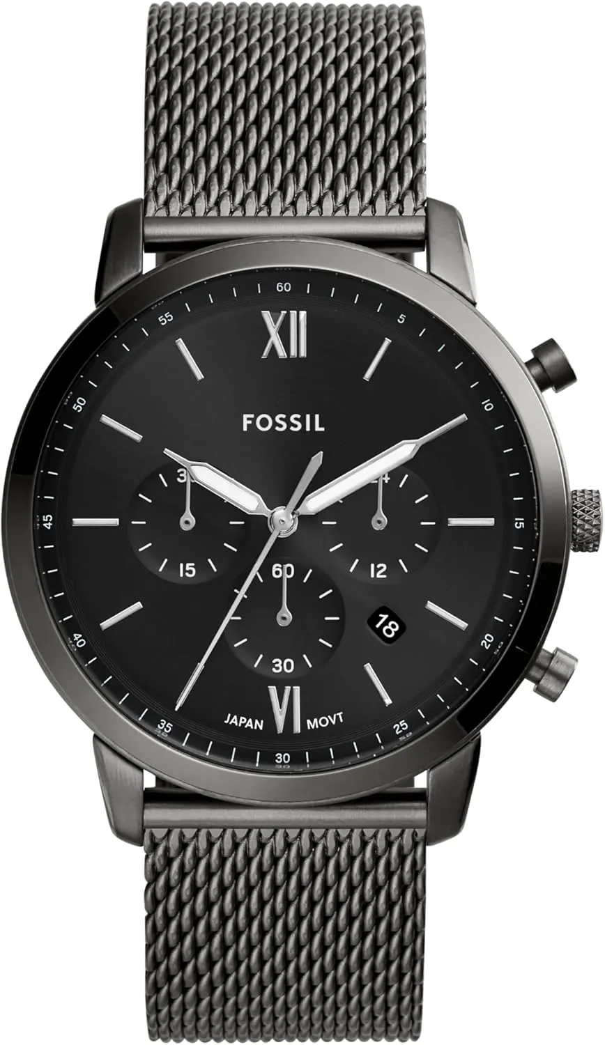 Fossil Men's Neutra Quartz Stainless Steel and Leather Chronograph Watch