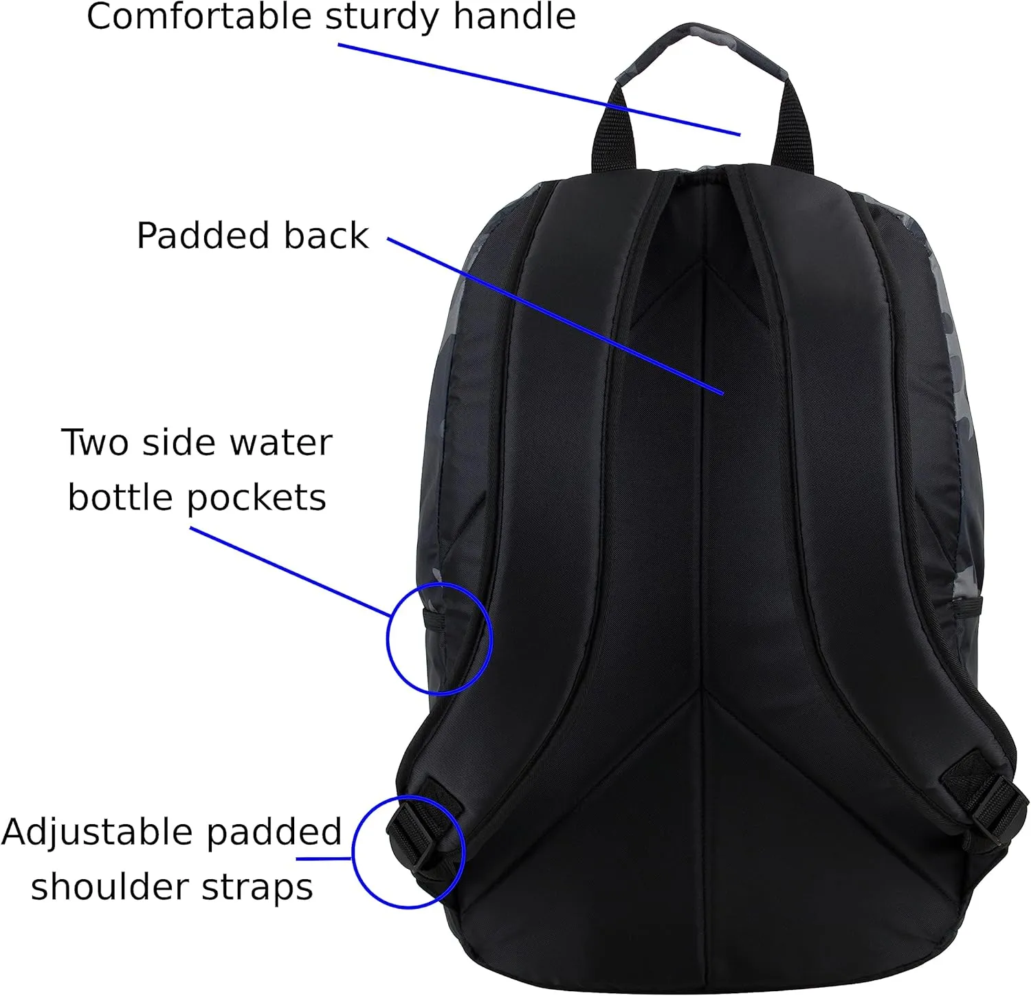 FUEL Lunch Backpack Set Teens Student Water Resistant Bookbag Bag Soft Reusable Insulated Cooler Lunch Box Thermal Travel Office Lunch Bag, Grey Camo