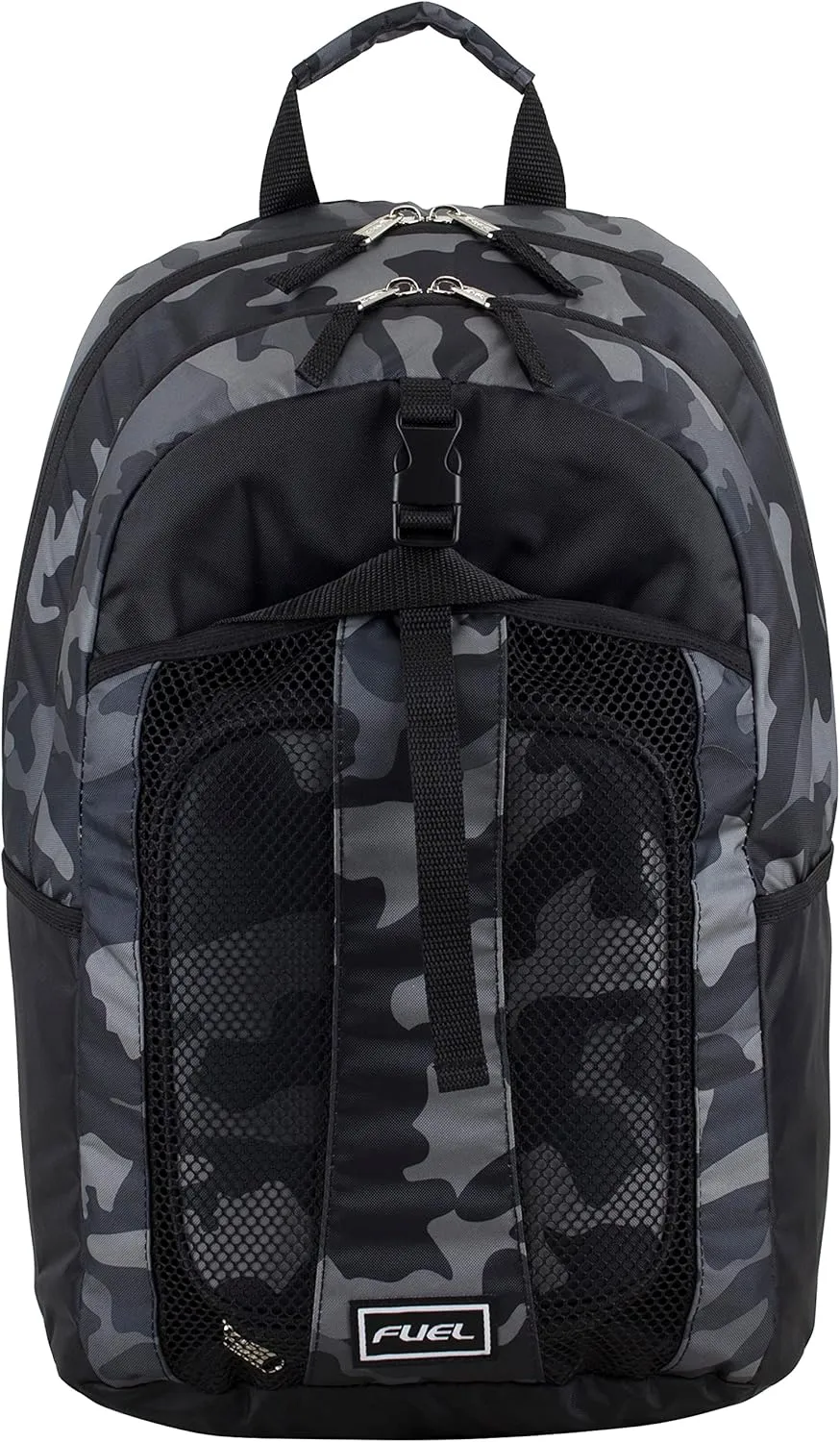 FUEL Lunch Backpack Set Teens Student Water Resistant Bookbag Bag Soft Reusable Insulated Cooler Lunch Box Thermal Travel Office Lunch Bag, Grey Camo