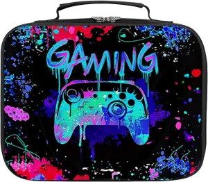 Gamer Lunch Box for Boys, Insulated Reusable Video Game Lunch Bag Portable Waterproof Leakproof Gaming Lunch Tote Bag Game boy Lunch Box for School Picnic Travel Back to School Gifts