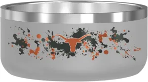 Gametime Sidekicks Texas Longhorns Dog Bowl - Officially Licensed, 18/8 Stainless Steel, Double-Walled, Vacuum-Insulated, UV LED Printed Logos -