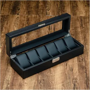 GaRcan Carbon Fiber Leather Watch Box Storage Box Men's Watch Box Watch Mechanical Watch Bracelet Jewelry With Lock Storage Display