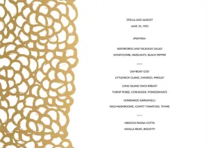 Gardenia Menu