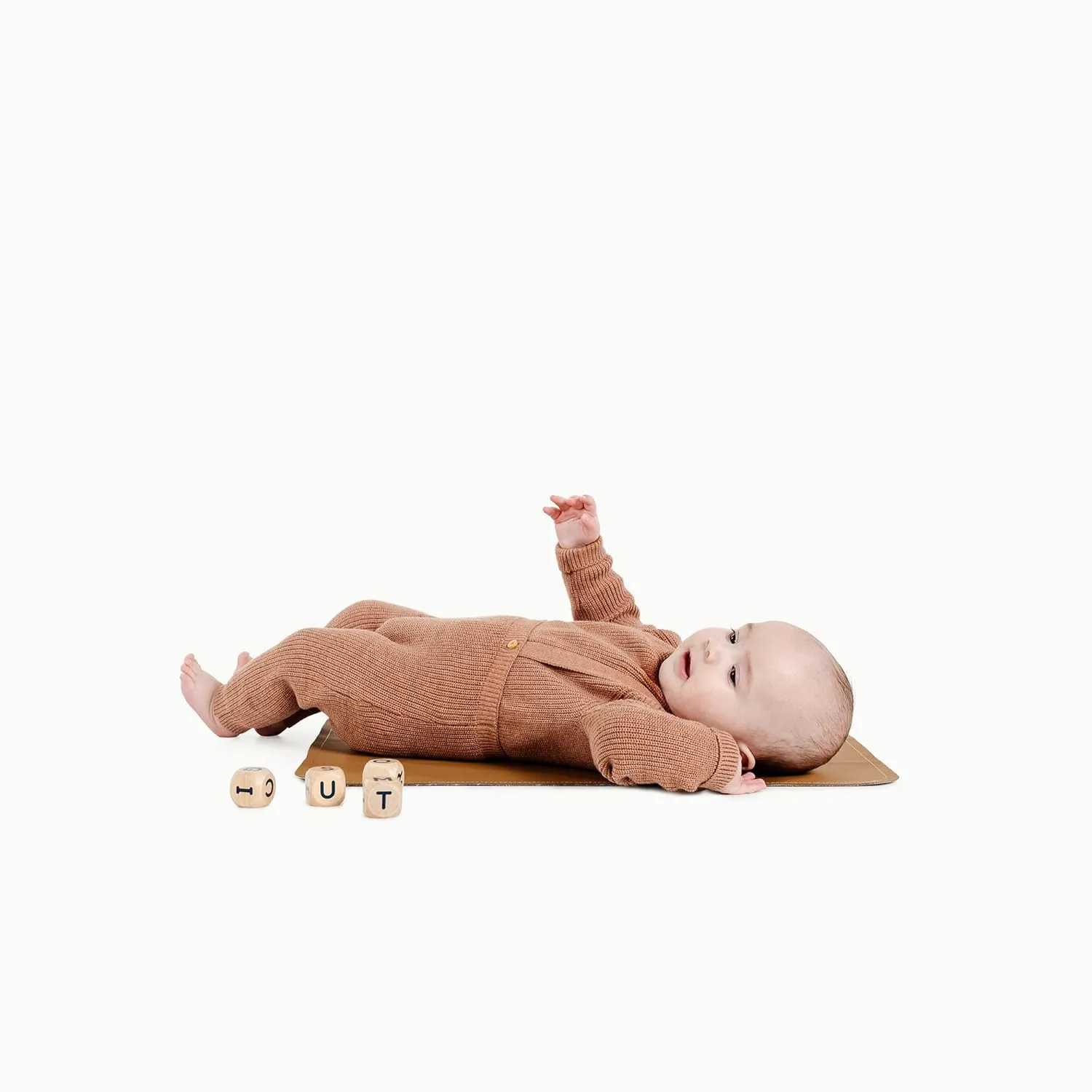 Gathre Wipeable Baby Changing Mat, Made of Premium, Soft, Water-Resistant Vegan Leather, Foldable Playmat for Babies, Home Nursery or Travel Use - Camel