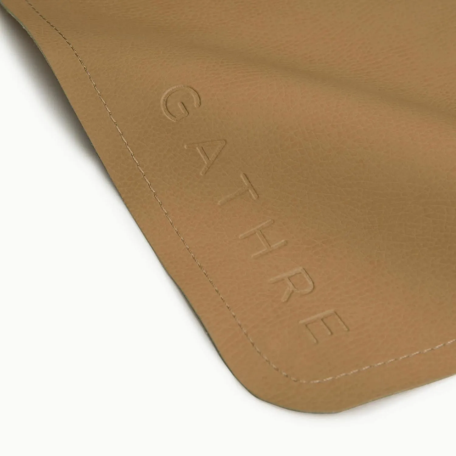 Gathre Wipeable Baby Changing Mat, Made of Premium, Soft, Water-Resistant Vegan Leather, Foldable Playmat for Babies, Home Nursery or Travel Use - Camel