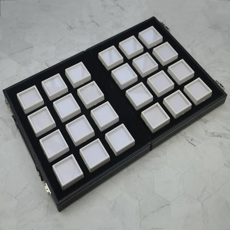 Gem Boxes Salesman Suitcase w/ Lock (Gem Boxes Included)-JPM0129