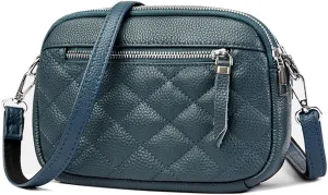 Genuine Leather Crossbody Purses for Women Small Crossbody Shoulder Handbags Clutch Purse