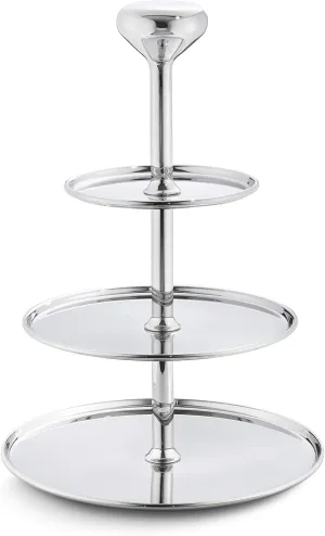 Georg Jensen Alfredo 3-Tier Shelf Food Server, Stainless Steel