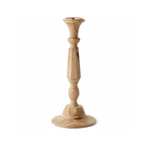 Georgian Wood Candlestick 11"