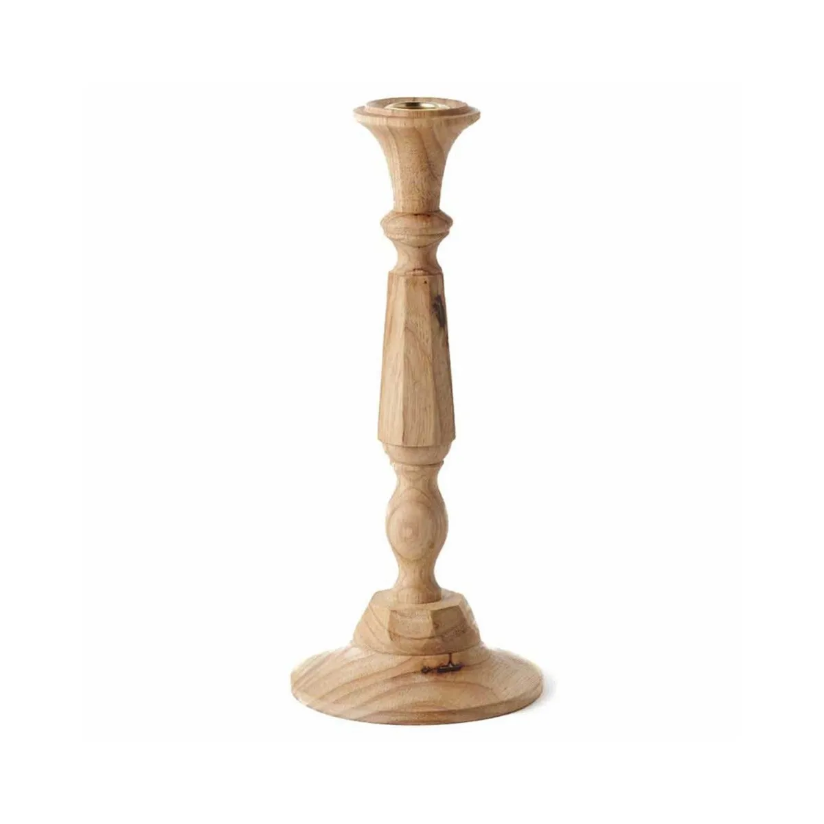 Georgian Wood Candlestick 11"