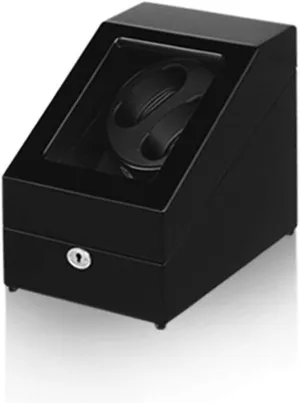 GeRRiT Automatic Watch Winder Box for 2 Watches   3 Storage, 4 Rotation Mode Setting, Extremely Silent Motor, Wood Shell Piano Paint Exterior Watch Winder