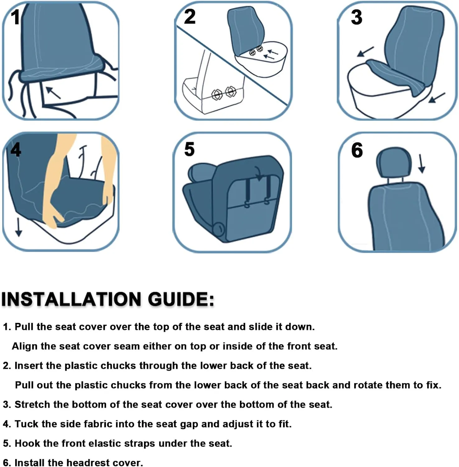 GIANT PANDA 2-Pack Front Car Seat Covers Custom Fit for Toyota Rav4 Hybrid SE/XSE 2019 2020 2021 2022 2023 2024 2025,Prime SE,Prime XSE 2021 2022 2023 2024,Leather Seat Covers, Polyester Fiber(Black)