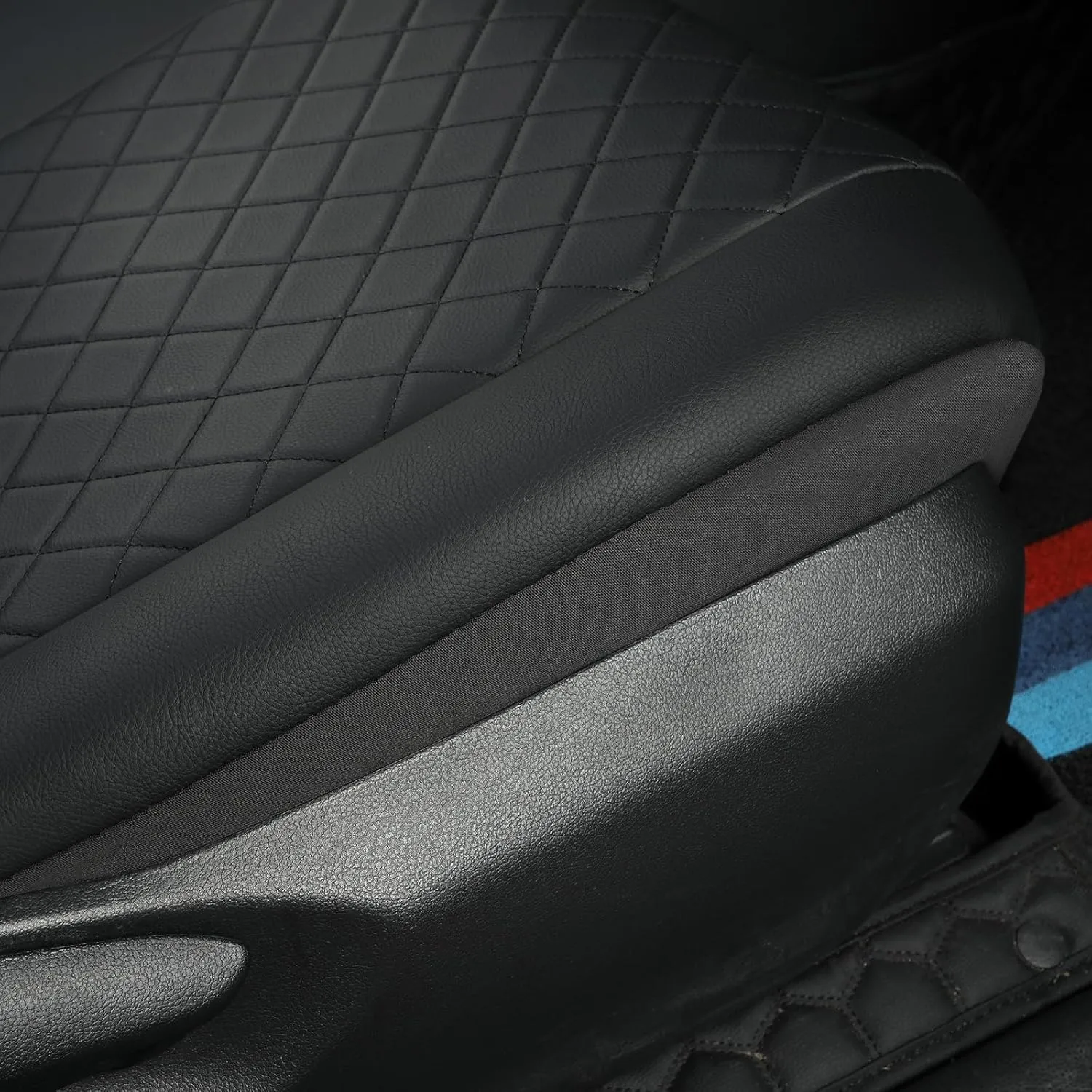 GIANT PANDA 2-Pack Front Car Seat Covers Custom Fit for Toyota Rav4 Hybrid SE/XSE 2019 2020 2021 2022 2023 2024 2025,Prime SE,Prime XSE 2021 2022 2023 2024,Leather Seat Covers, Polyester Fiber(Black)
