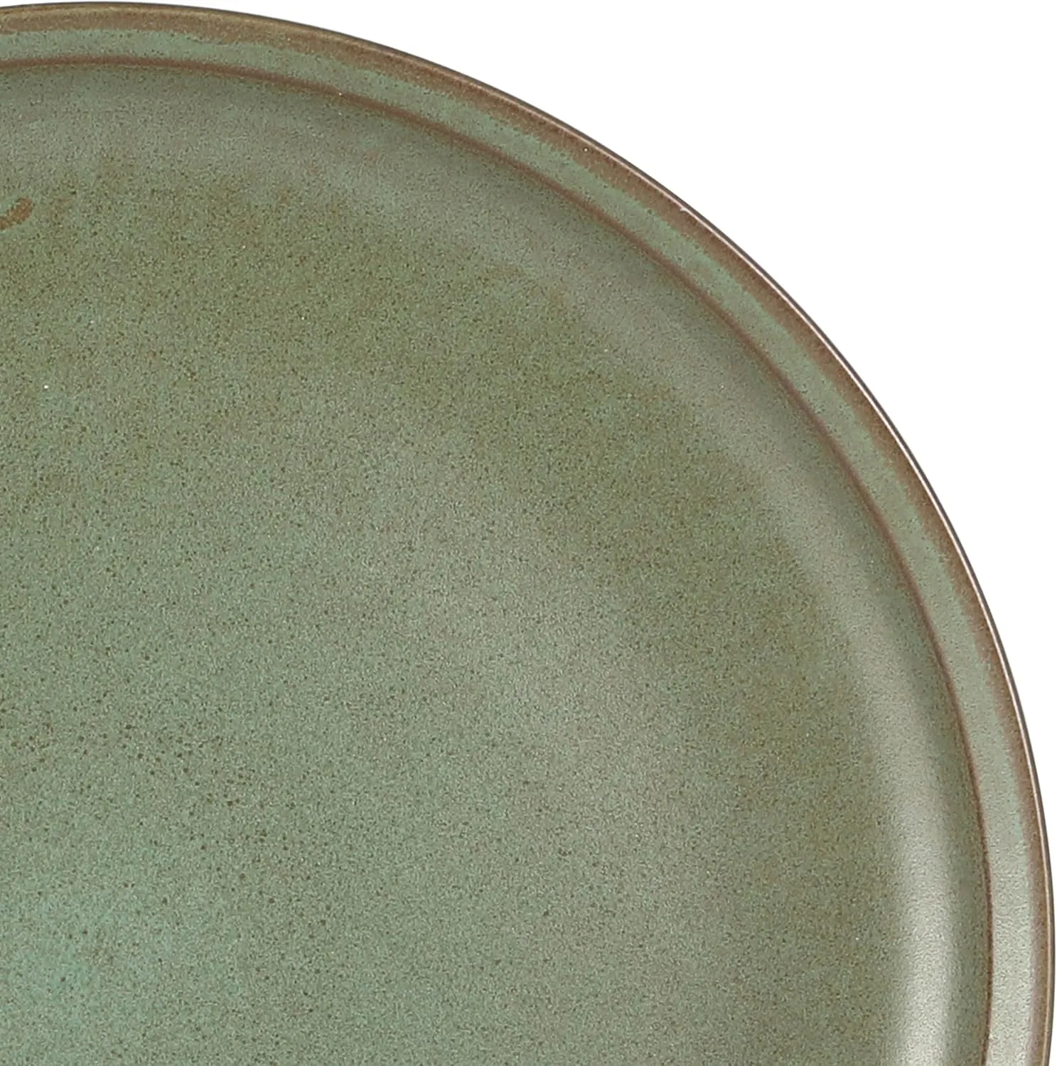 Gibson Elite Beckett Stoneware Matte Reactive Glaze 16 Piece (Service for 4) Plates and Bowls Dinnerware Set - Green