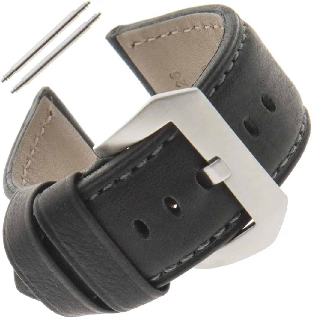 Gilden 22-26mm Gents Water-Resistant Leather Watch Strap WRBAND, fits Panerai watches