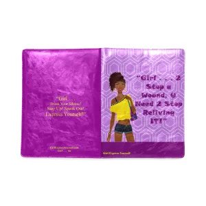 Girl 2 Stop a Wound, Stop Reliving It Custom Notebook
