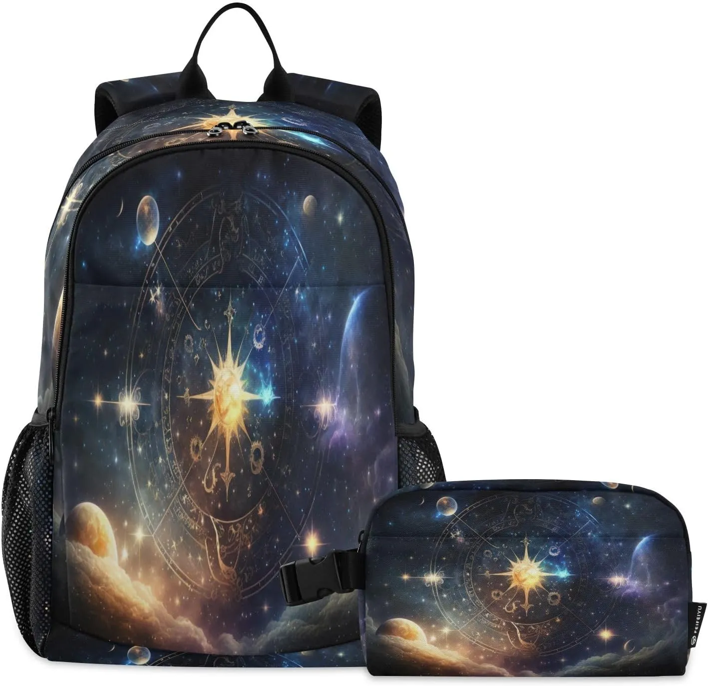 Girls Boys Backpack Set, Enigmatic-structure Kids Elementary Middle School Bookbag with Lunch Bag