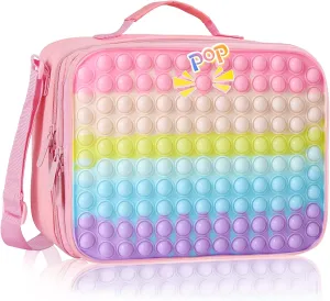 Girls Lunch Boxes for School, Pop Lunch Box for Girls, Valentines Gifts Insulated Lunch Box for Kids,Office School Supplies Leakproof Cooler Lunch Box