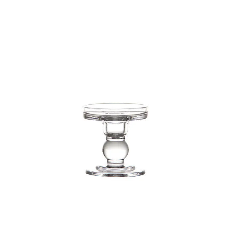 Glass Candle Holders Set of 3 for Wedding or Home Decoration