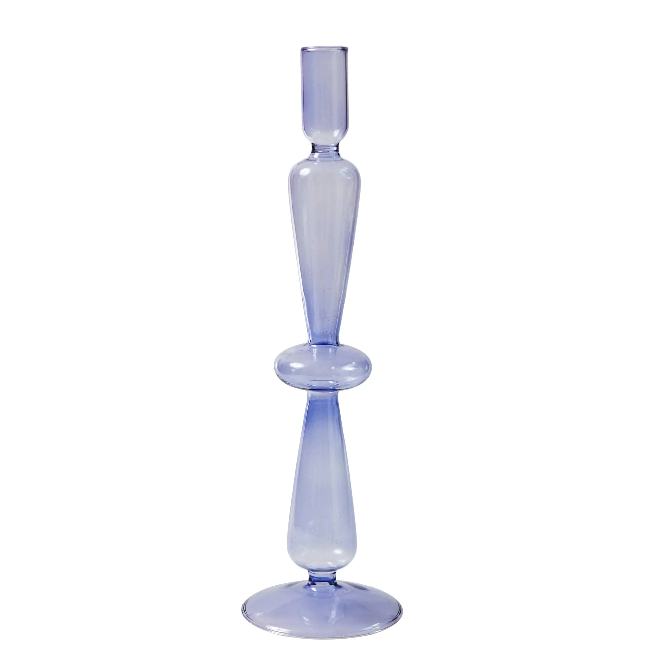 Glass Candlesticks Lilac Candle Holders