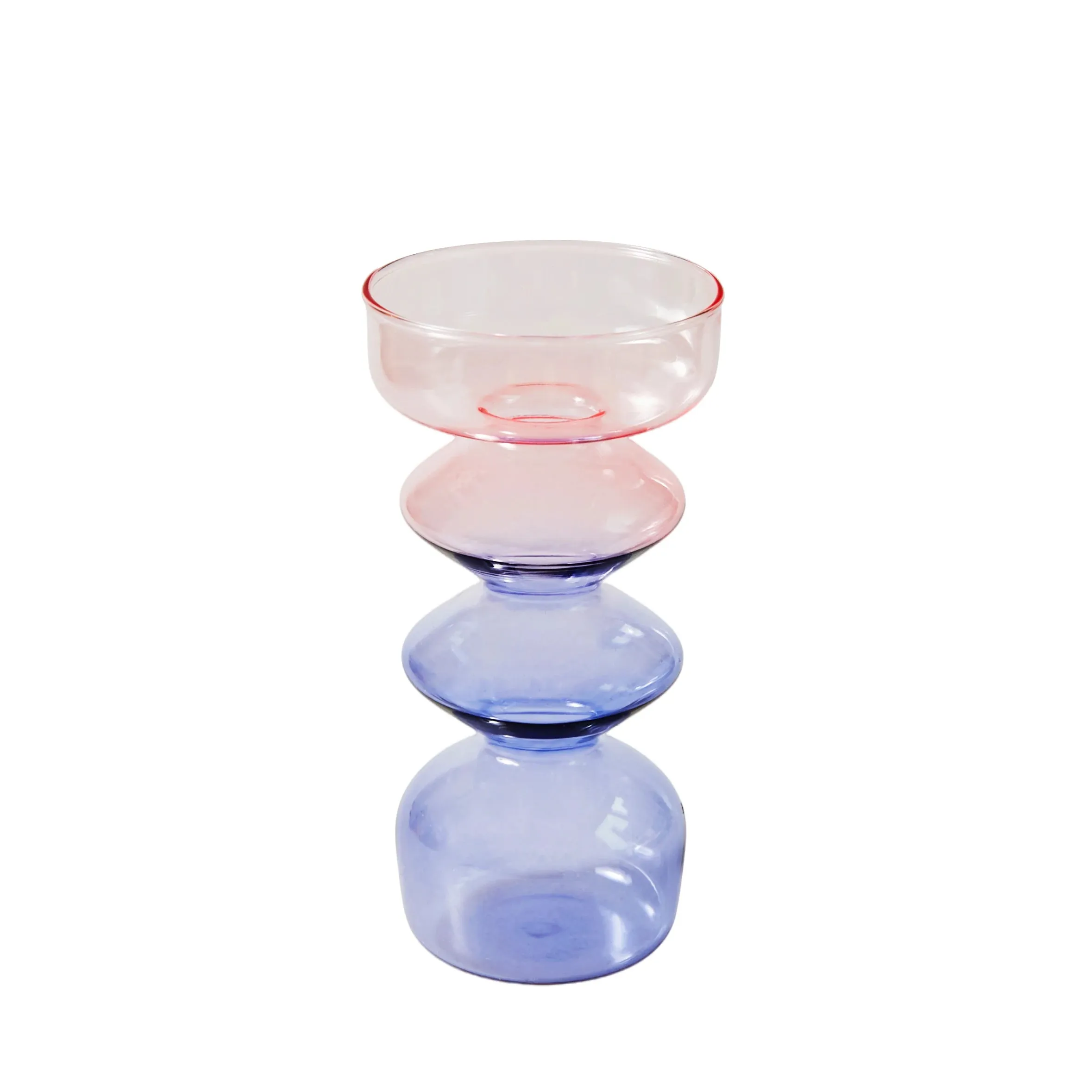 Glass Candlesticks Lilac Candle Holders