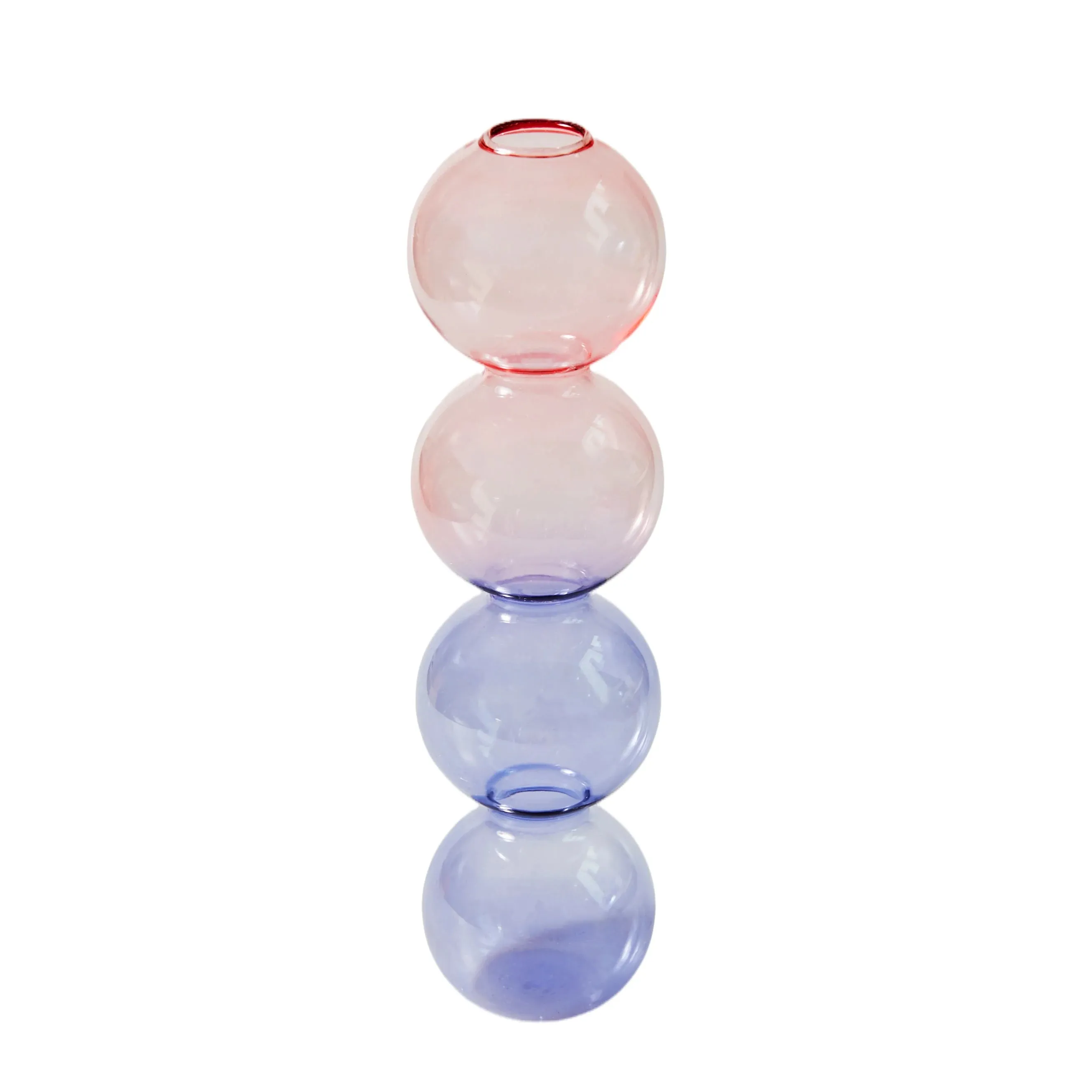 Glass Candlesticks Lilac Candle Holders