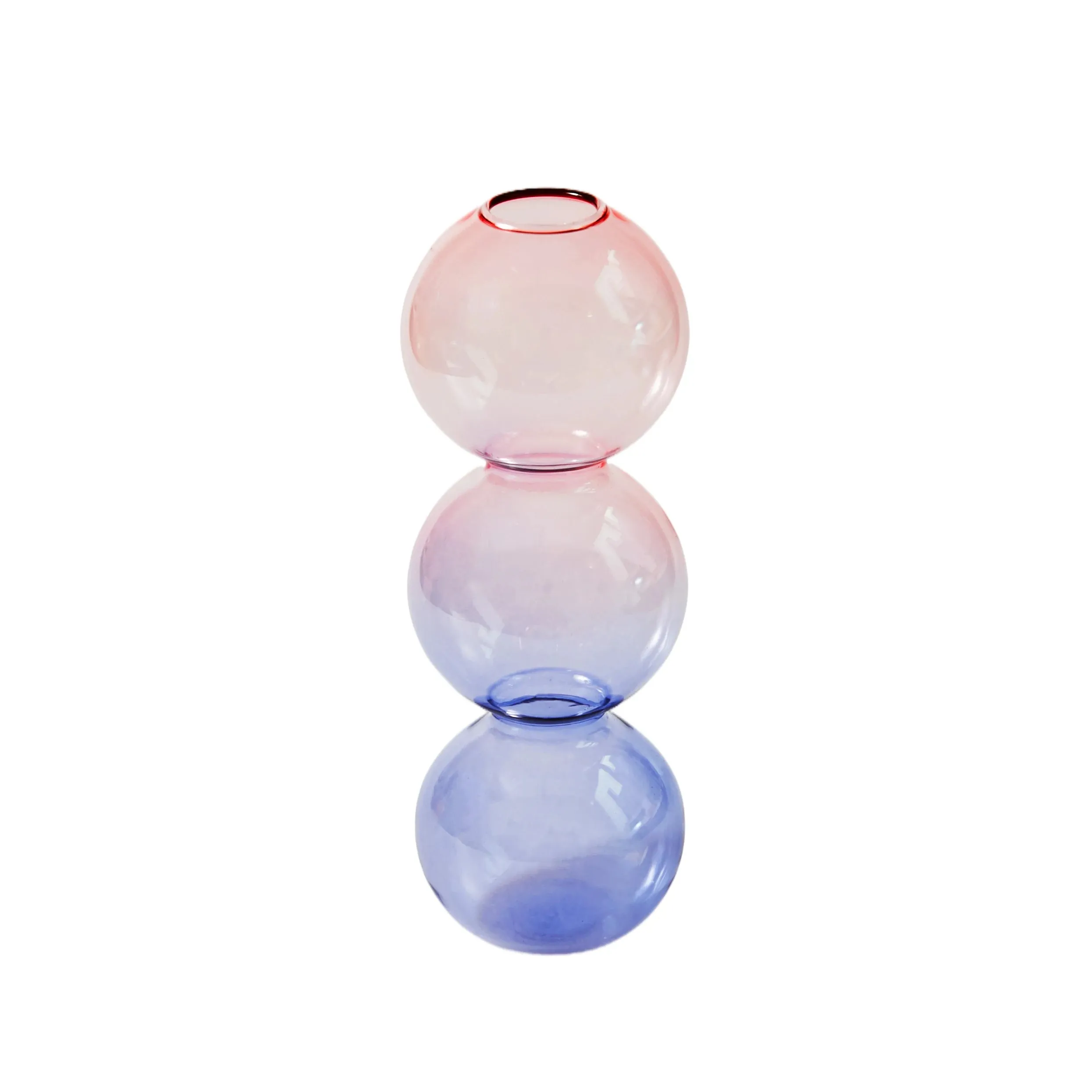 Glass Candlesticks Lilac Candle Holders