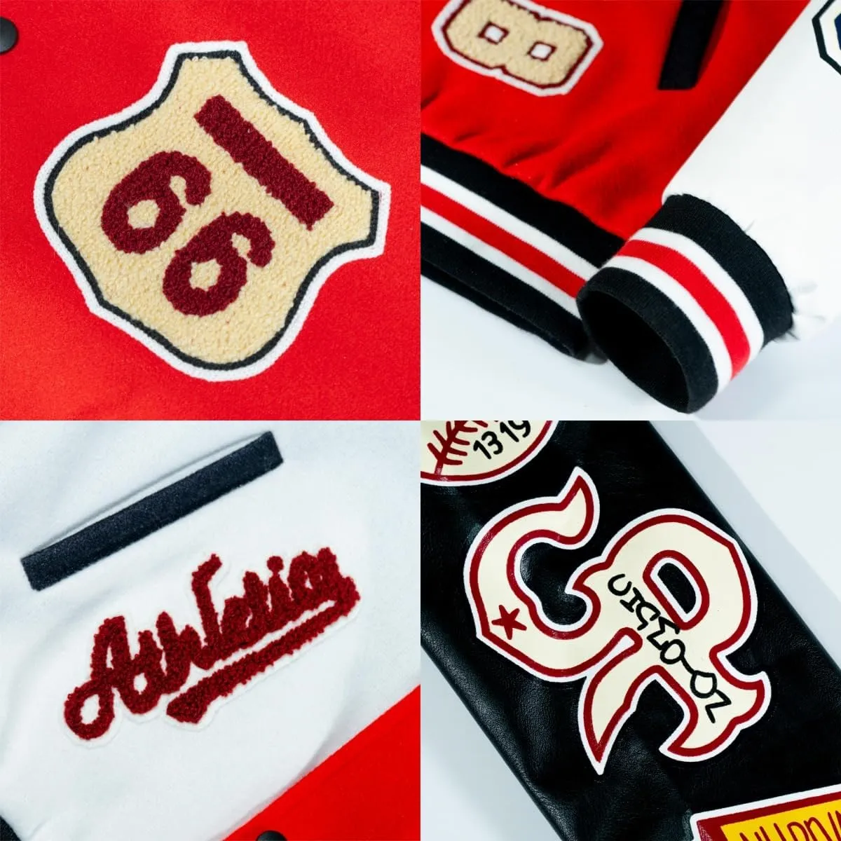 Glitrandi Varsity Jacket Women with Patches Print Cropped Bomber Leather Jacket Women 2025 S-XXL