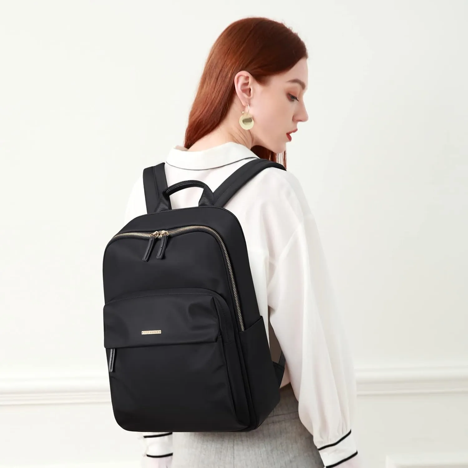 GOLF SUPAGS Laptop Backpack for Women Fits 16 Inch Notebook Casual Daypack Purse Work Travel College Bag (Black)