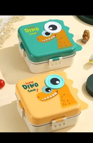 Goofy Dino Insulated Steel Tiffin