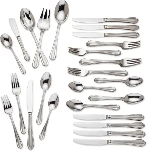 Gorham 846854 Melon Bud Frosted 45-Piece Flatware Set