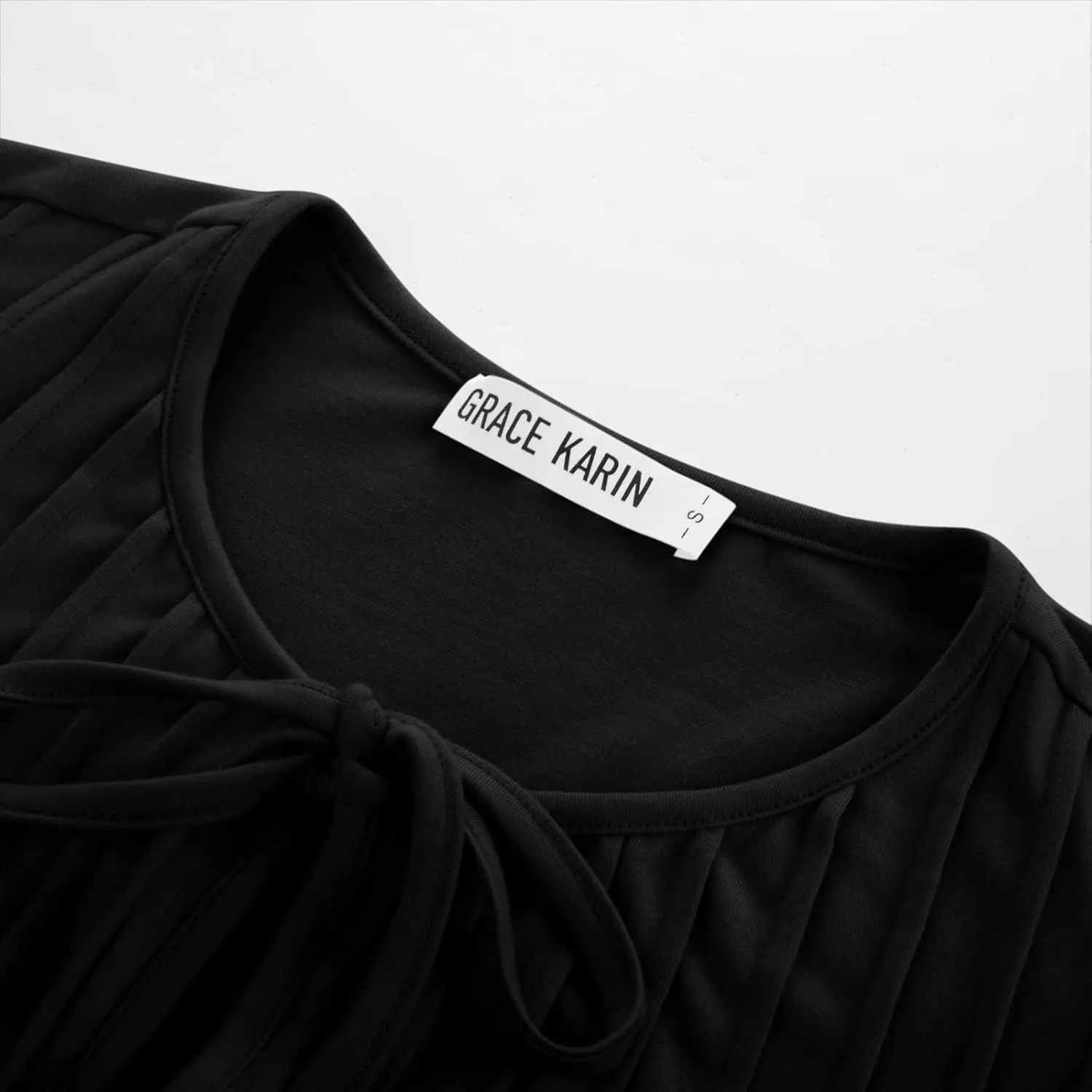 GRACE KARIN Women's Ruffle Cap Sleeve Tunics Summer Tie Front Dressy Casual Blouse Elegant Work Tops for Women 2025
