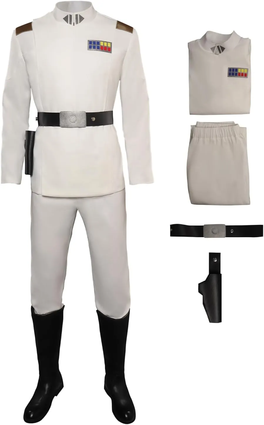Grand Admiral Thrawn Cosplay Costume Battle Rebels Shirt Pants Imperial Officer Uniform Halloween Suit for Adult Men
