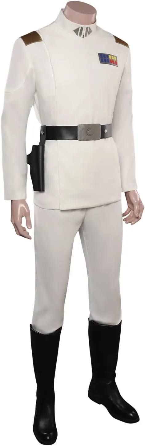 Grand Admiral Thrawn Cosplay Costume Battle Rebels Shirt Pants Imperial Officer Uniform Halloween Suit for Adult Men