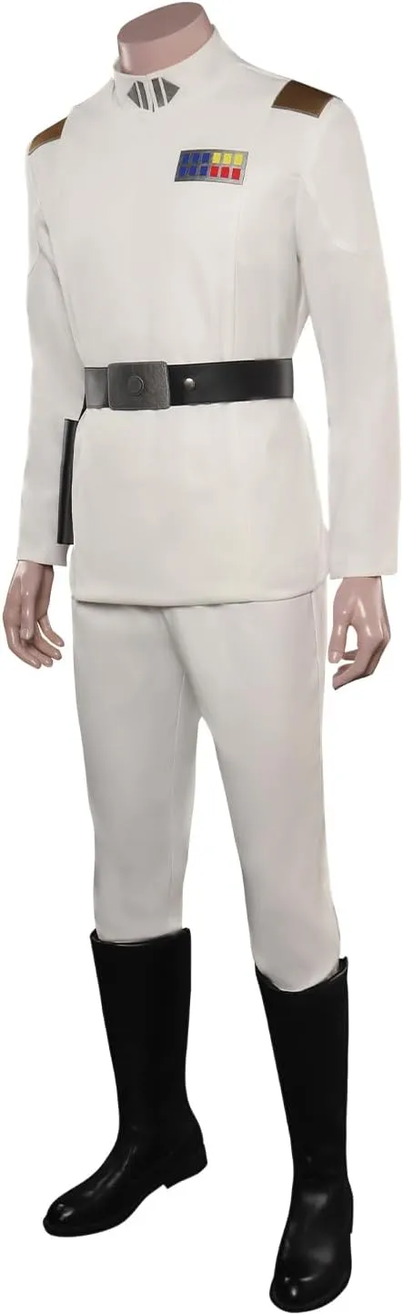 Grand Admiral Thrawn Cosplay Costume Battle Rebels Shirt Pants Imperial Officer Uniform Halloween Suit for Adult Men