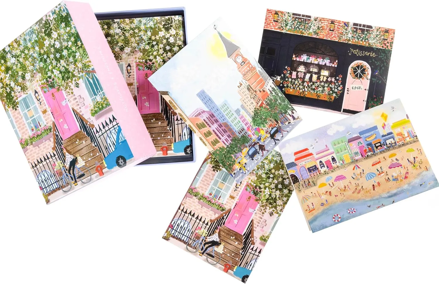 Graphique Joyful Landscapes Assorted Cards, 20 Pack, All Occasion Blank Note Cards with Envelopes, 4 Assorted Designs, Boxed Set for Personalized Notes, 4.25" x 6"