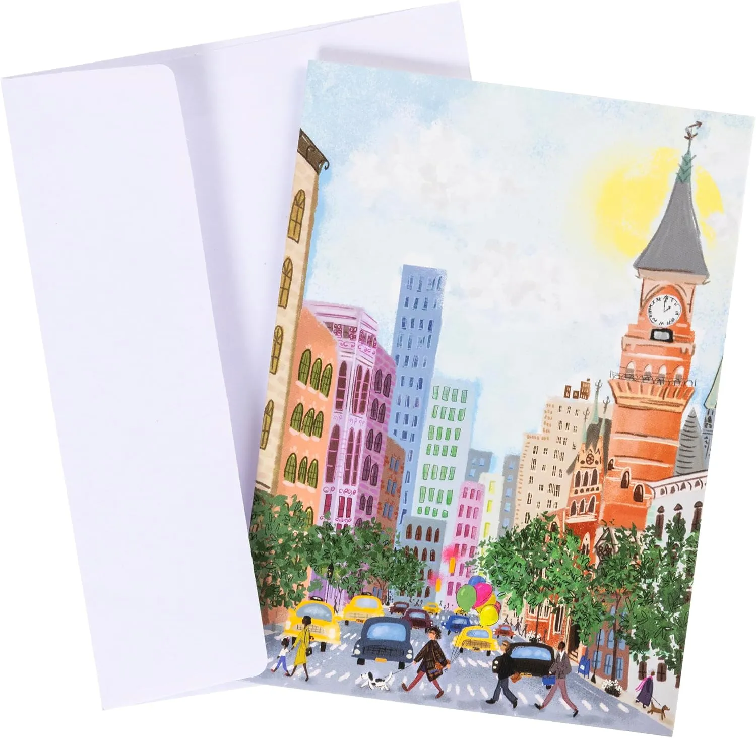 Graphique Joyful Landscapes Assorted Cards, 20 Pack, All Occasion Blank Note Cards with Envelopes, 4 Assorted Designs, Boxed Set for Personalized Notes, 4.25" x 6"
