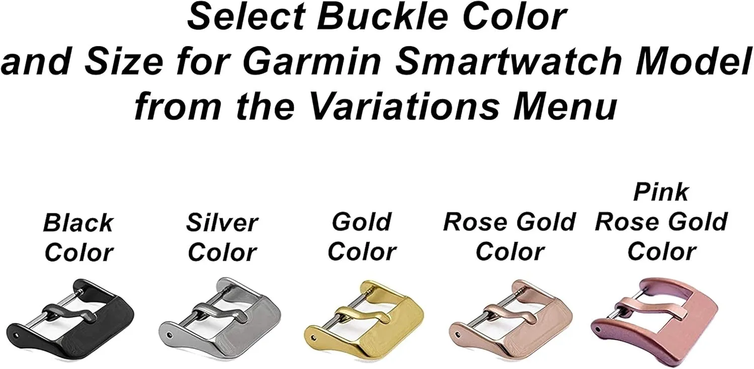 Gray Suede with White Stitches Leather Band Compatible with Garmin Approach S12 and S42 Smartwatches Strap B18P20 (2. Silver Color Buckle, for Garmin Approach S12)
