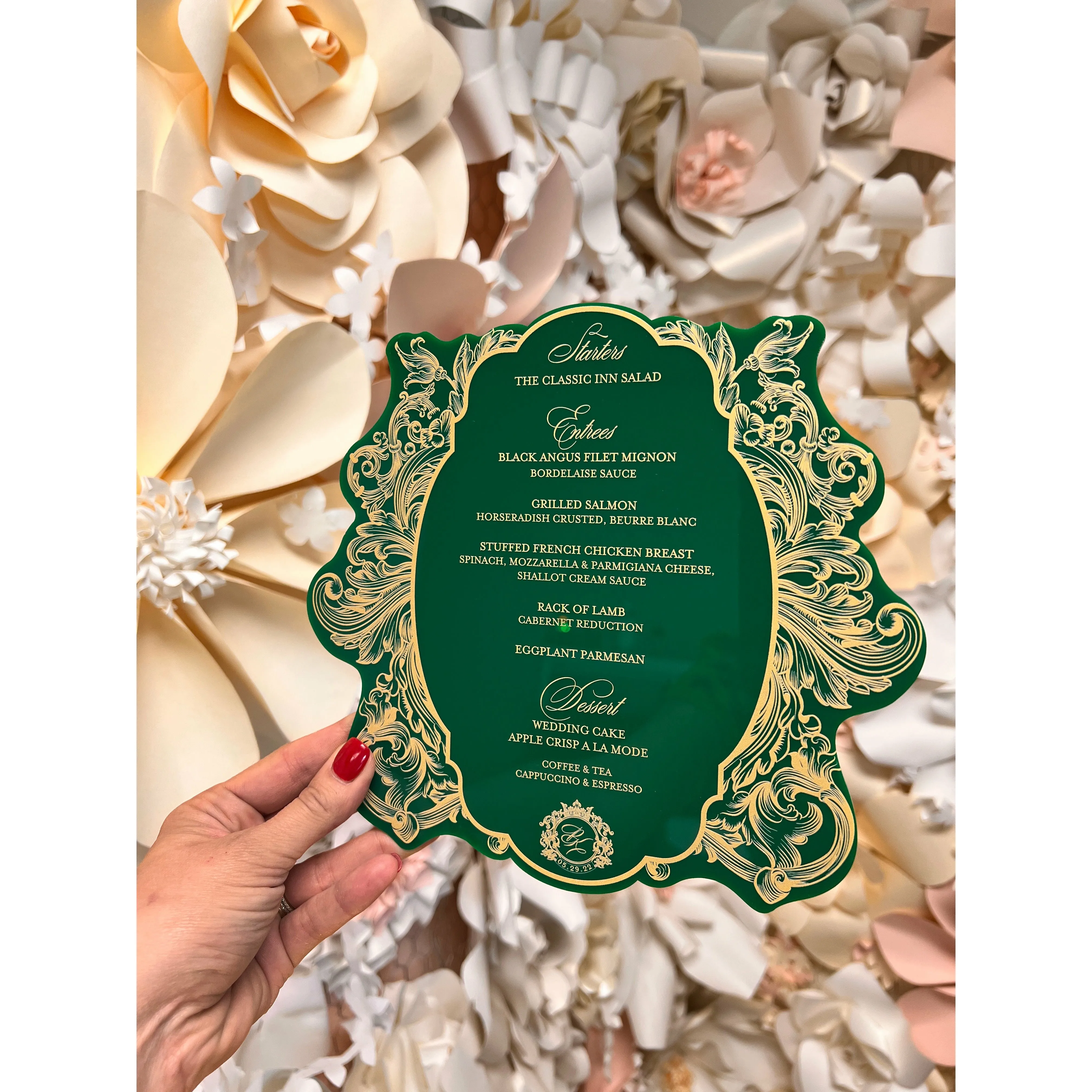 Green & Gold Elegant Menu