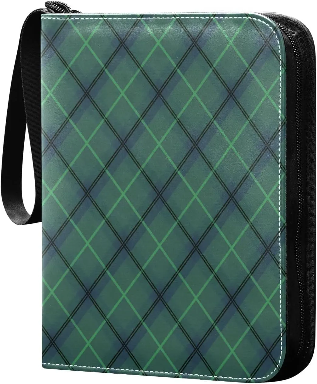 Green and Dark Card Binder 4 Pockets, 400 Pockets Trading Card Binder Removable Card Albums Card Holder for Games, Sports, Football, Baseball Cards