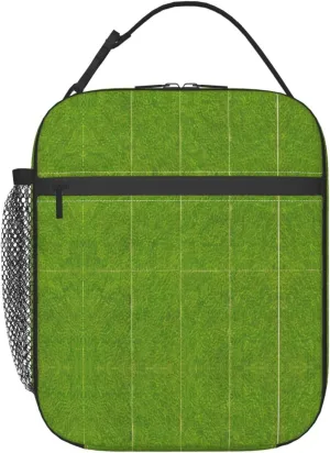 Green Grassland Insulated Lunch Bags for Men and Women - Reusable Lunch Box for Office, Picnic, Hiking, Beach - Leakproof Cooler Tote Storage Bag for Adults - Black.