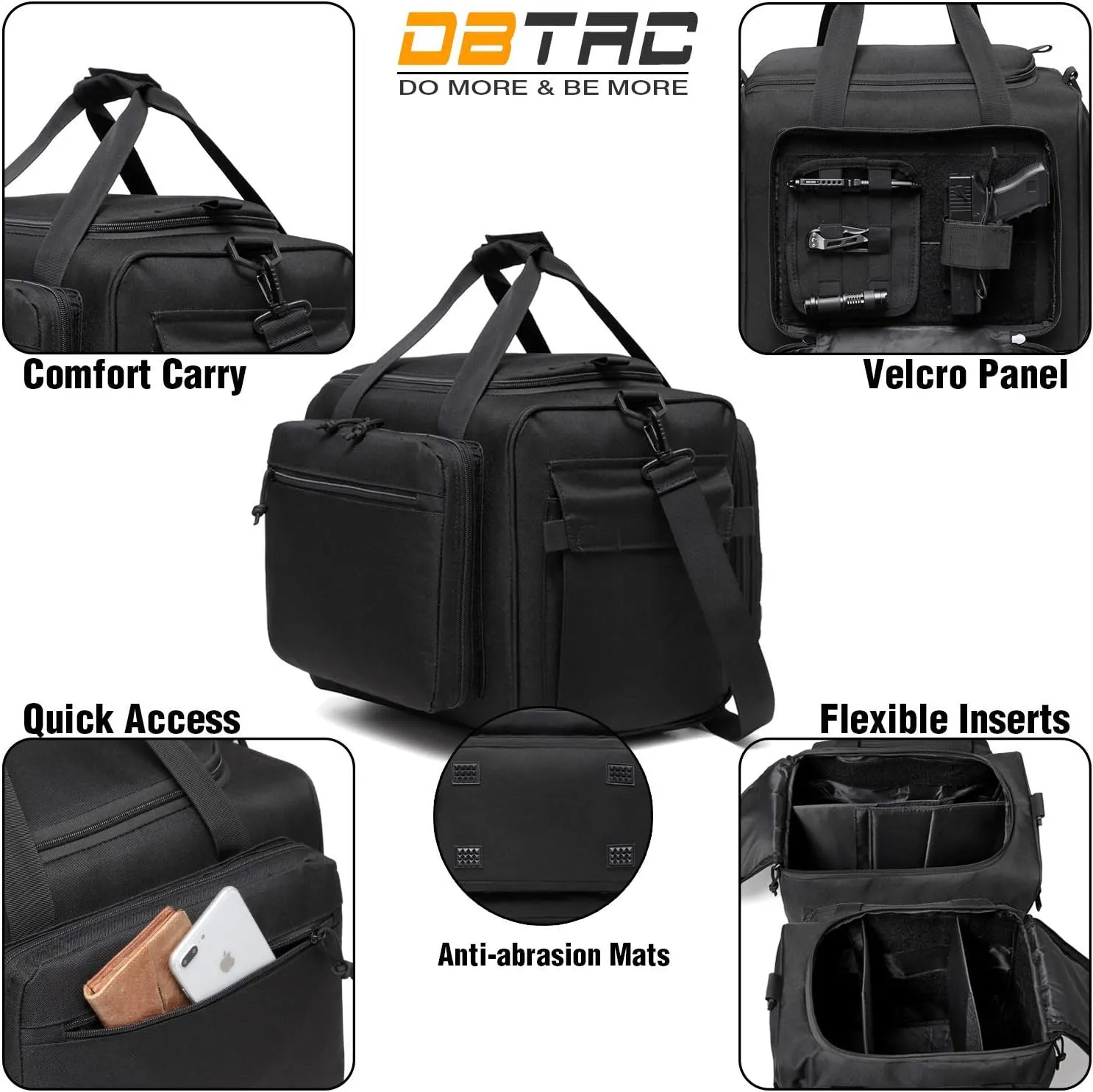 Gun Case Bag Large | Tactical 4  Pistol Bag Firearm Shooting Case with Lockable Zippers for Shooting Range Outdoor Hunting | 2x Removable Dividers Included