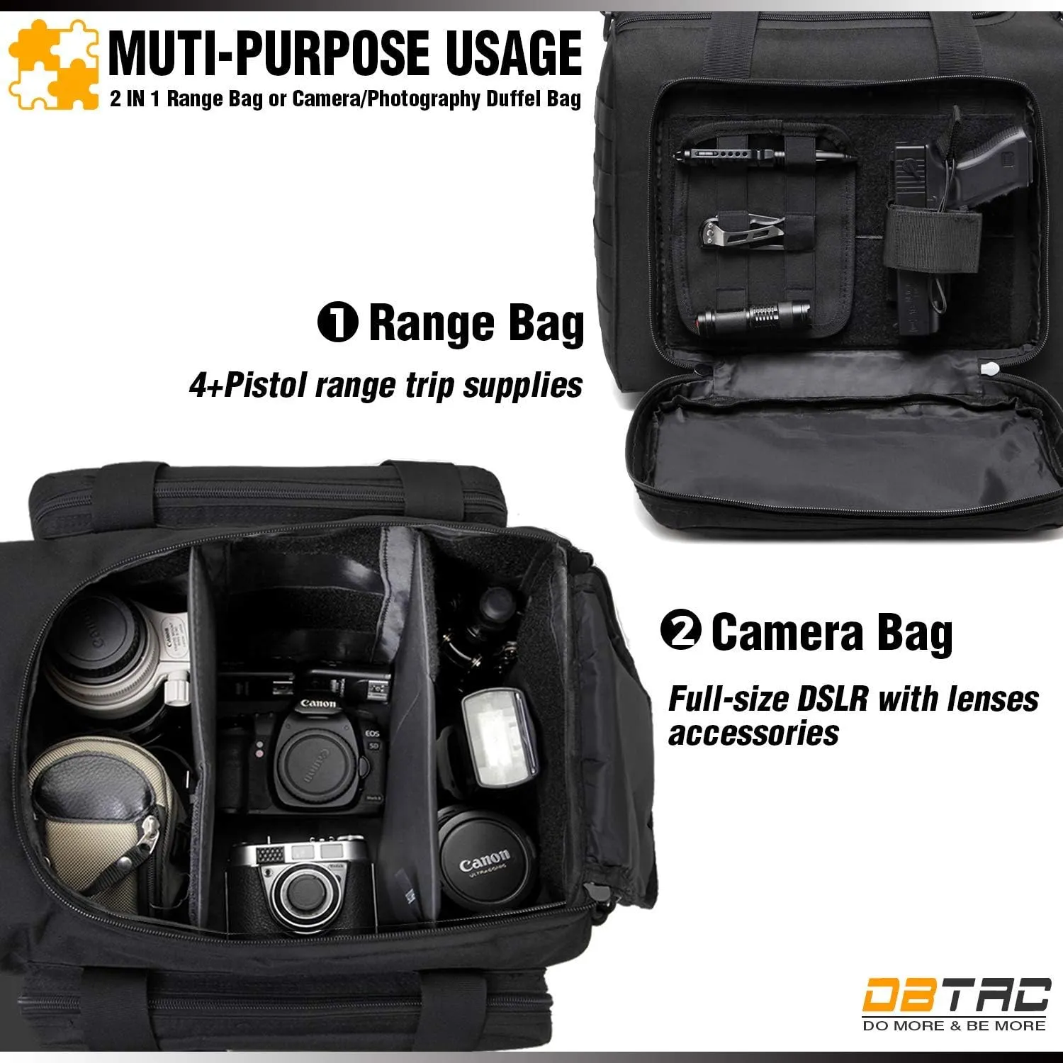 Gun Case Bag Large | Tactical 4  Pistol Bag Firearm Shooting Case with Lockable Zippers for Shooting Range Outdoor Hunting | 2x Removable Dividers Included