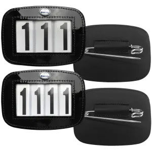 Hamag Patent Leather Saddle Cloth Number Holders (Pair)
