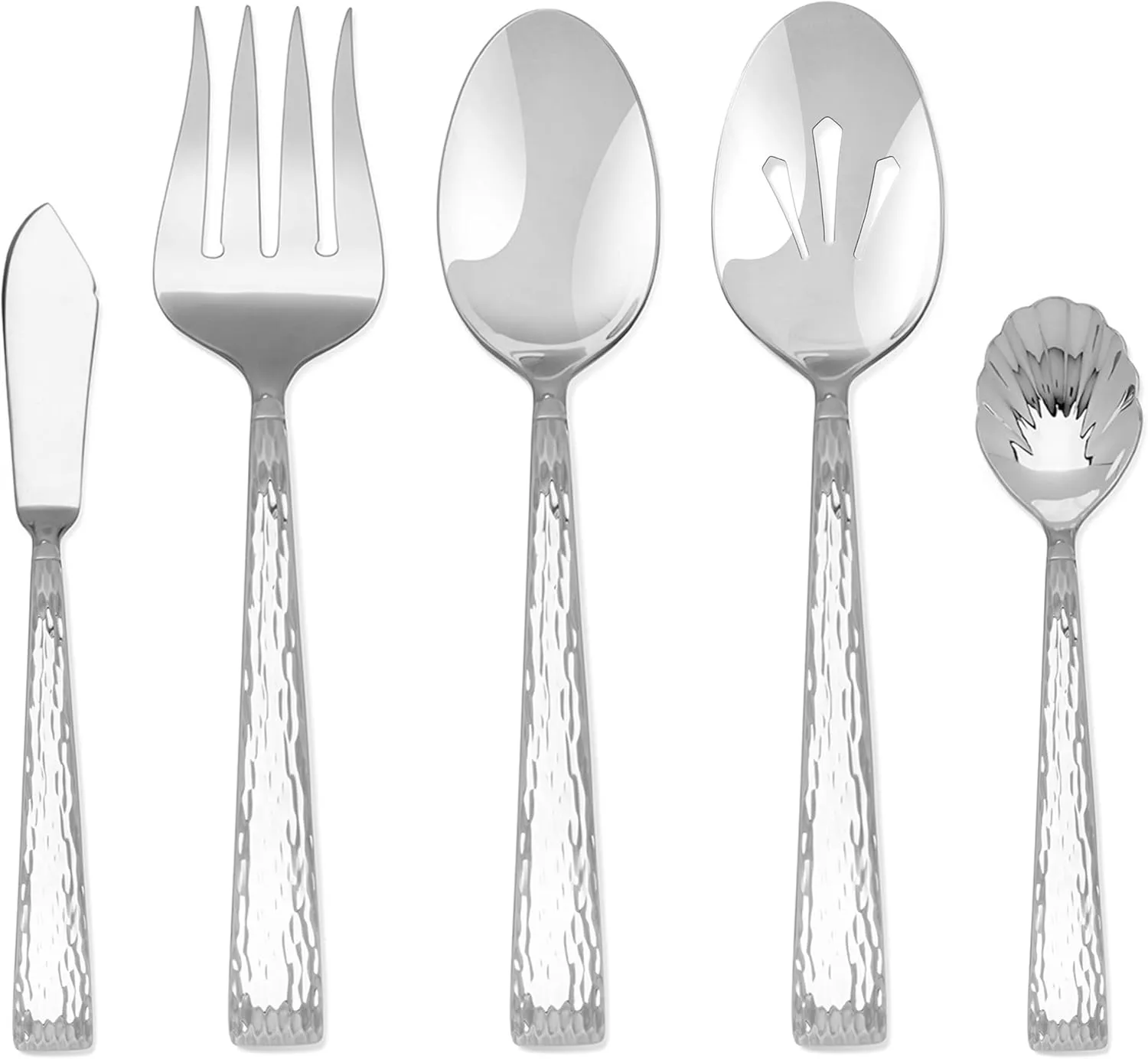 Hampton Forge Brocade Hammered 65Pc Set/Sign, 65 Count, Metallic