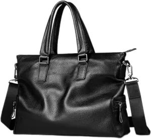 Handbag men's bag cowhide men's business bag horizontal large capacity briefcase